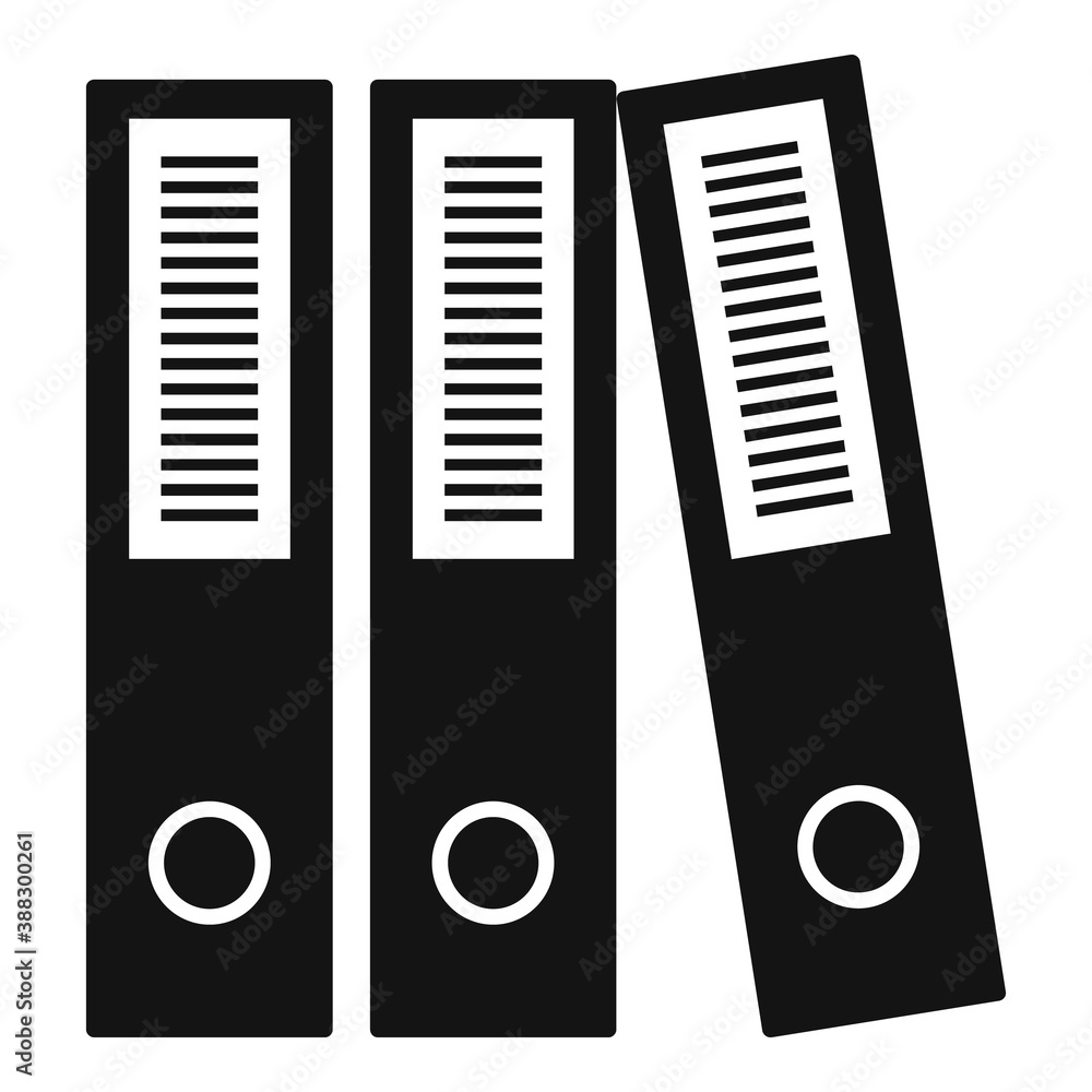 Poster office folders icon. simple illustration of office folders vector icon for web design isolated on wh