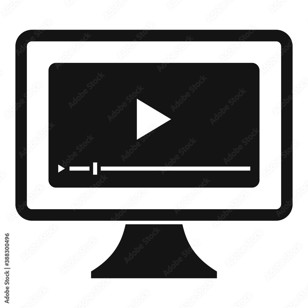 Poster internship video icon. simple illustration of internship video vector icon for web design isolated o
