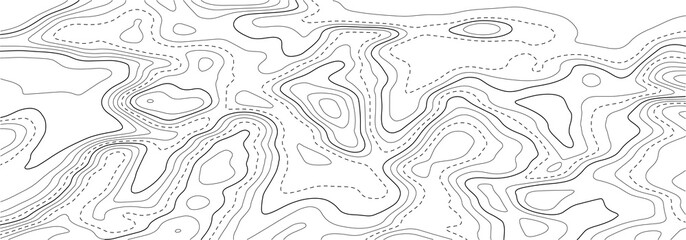 Obraz premium Contour topographic map. Geographic grid map background. Vector illustration.