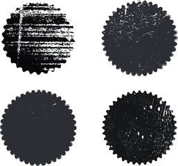 Grunge post Stamps Collection, Circles. Banners, Insignias , Logos, Icons, Labels and Badges Set . vector distress textures.blank shapes.