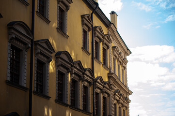 Architecture of the old European city in the center