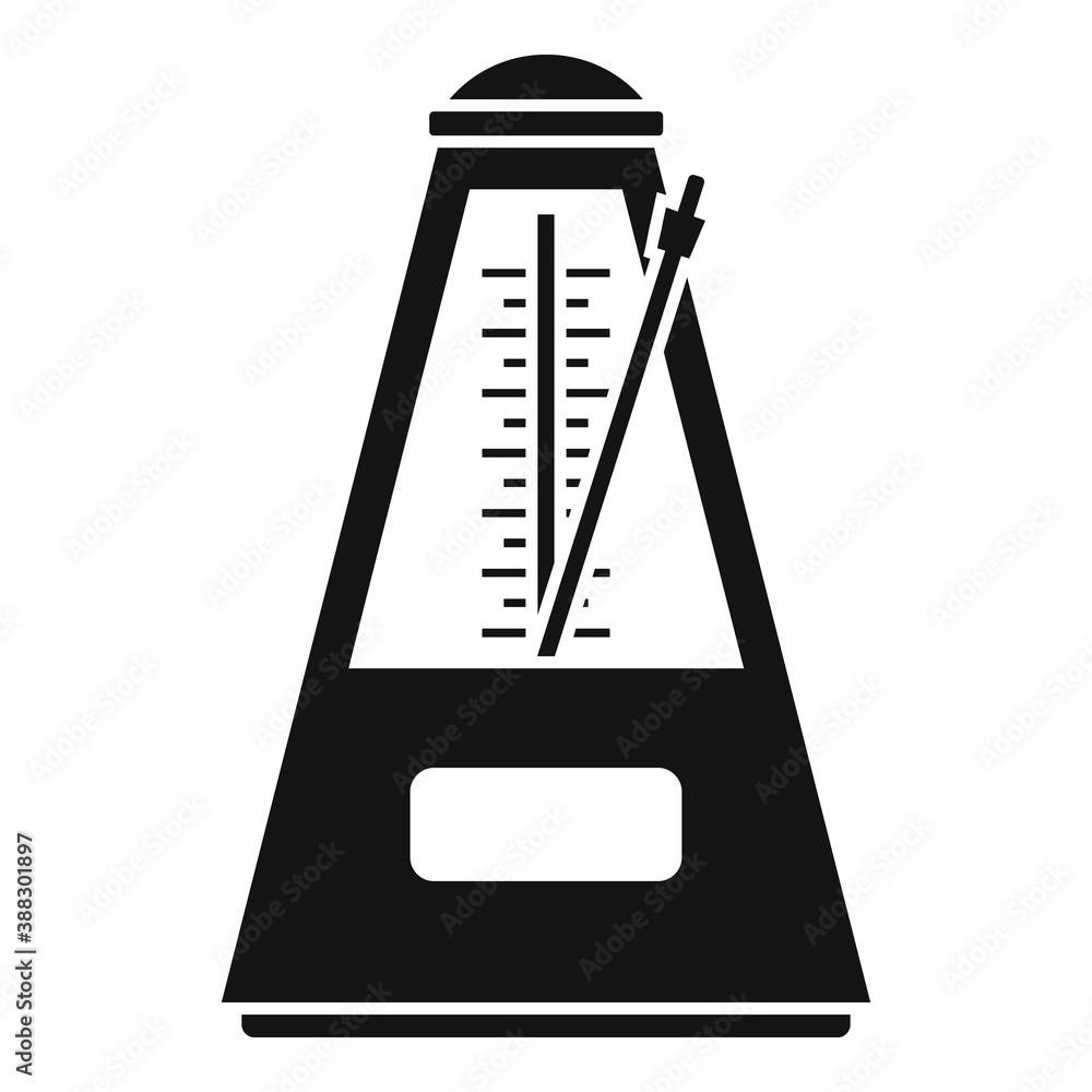 Poster motion metronome icon. simple illustration of motion metronome vector icon for web design isolated o