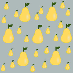 This is the pattern made of yellow pears (vector art)