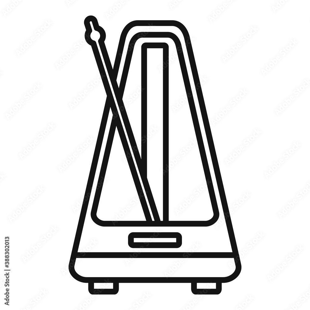 Poster control metronome icon. outline control metronome vector icon for web design isolated on white backg