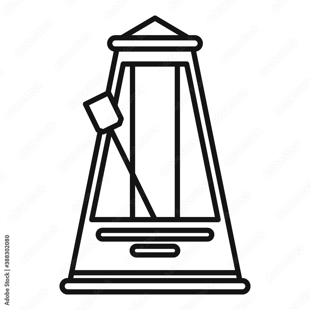 Poster mechanical metronome icon. outline mechanical metronome vector icon for web design isolated on white
