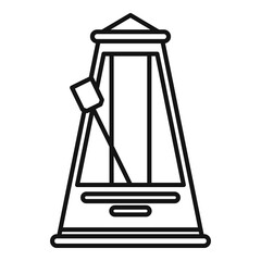 Mechanical metronome icon. Outline mechanical metronome vector icon for web design isolated on white background