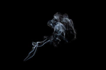 movement of smoke on black background, smoke background, abstract smoke on black background