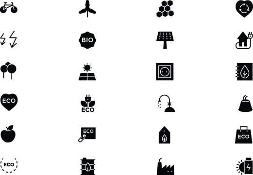
Ecology Colored Vector Icons 
