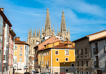 Fototapeta na wymiar The Cathedral of Saint Mary of Burgos. UNESCO world heritage in Spain
