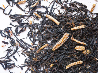 Leaf tea tea leaves tea background texture