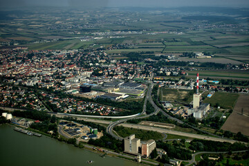 Korneuburg in Oesterreich von oben 12.9.2020