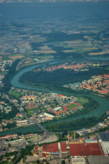 Naklejka premium Steyr in Oesterreich von oben 12.9.2020