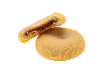 cookies with jam isolated