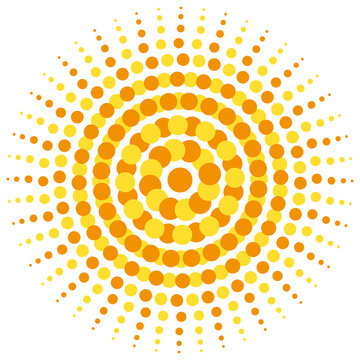 Beautiful sun explosion. Vector illustration.