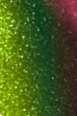 Green glitter bokeh circle glow blurred and blur abstract. Glittering shimmer bright luxury . White and silver glisten twinkle for texture wallpaper and background backdrop.
