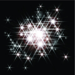 Glow light effect isolated on transparent background for New year decoration . Christmas flash . Vector