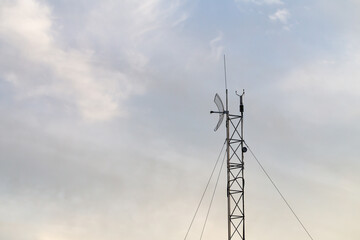 The antenna of the weather station in the Kampinos National Park