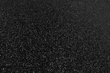 Fototapeta premium Black glitter bokeh circle glow blurred and blur abstract. Glittering shimmer bright luxury . White and silver glisten twinkle for texture wallpaper and background backdrop. 