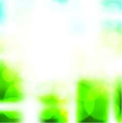 Green Summer Background of Blurred Lights with Modern Effect .
