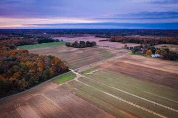 Drone Sunrise in Plainsboro Princeton New Jersey