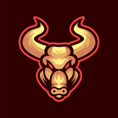 Cow mascot logo design. For T-shirt, logo, icon, sticker and more.