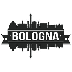 Bologna Italy,  Skyline Silhouette City Vector Design Art Stencil. © josepperianes