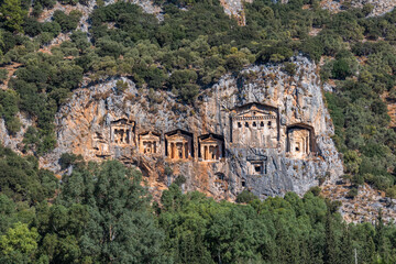 Kings Tombs of Kaunos near Dalyan, Turkey.