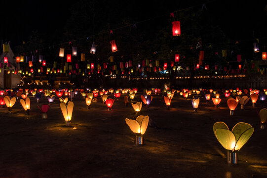 Lanterns during Festival of Light in Luang Prabang, Laos