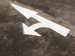arrow on the road
