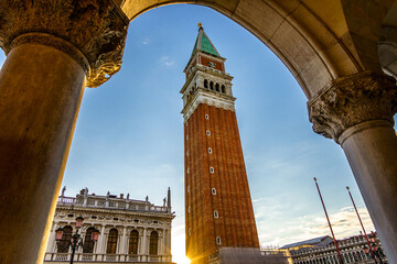 Fototapeta na wymiar historic buildings in Venice - Italy - San Marco square