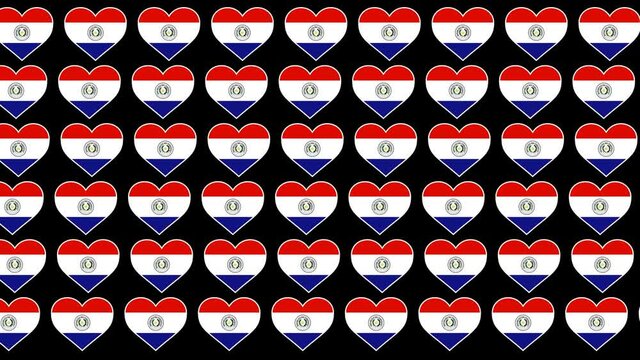 Paraguay Love flag Patterns design background
