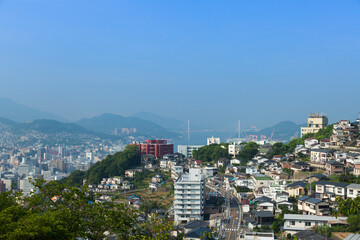 Naklejka premium 立山公園からの長崎市街地