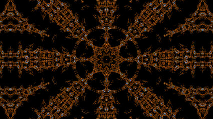 Dark concentric kaleidoscope background with jewel theme colour accent