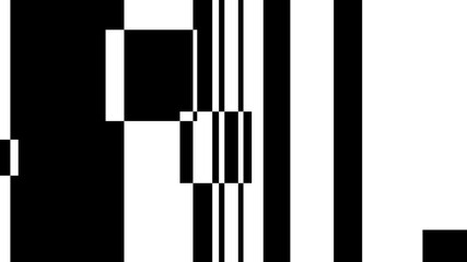 Black and white geometric background with rectangles and vertical stripes. Minimalistic shape balance concept