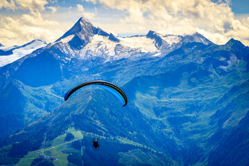 view from Schmitten mountain in Austria - near Zell am See