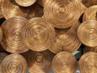 Gold artificial bamboo pattern background