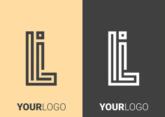 L logo. i logo. Vector Illustration. Isolated vector Illustration.