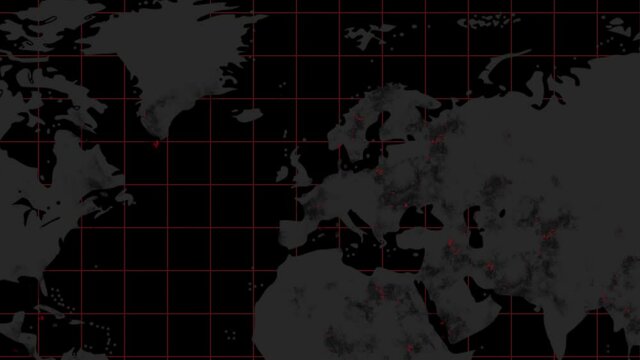 Corona virus map disease spreading animation animation