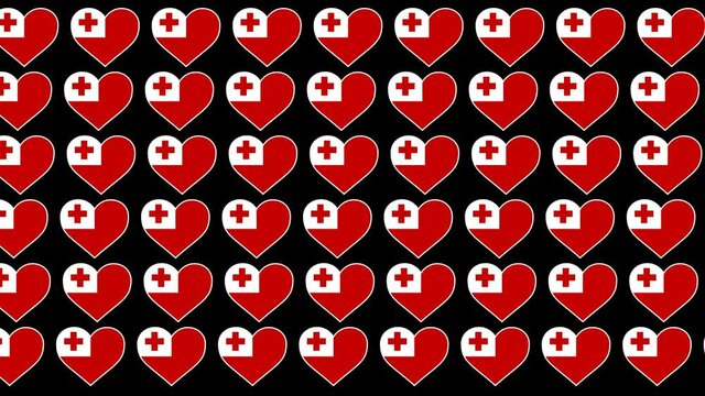 Tonga Love flag Patterns design background