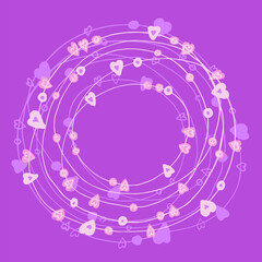 Set of vector hearts. Design elements. Valentine background. Abstract background. Hand drawn.