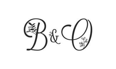 B&O floral ornate letters wedding alphabet characters