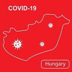 Map of Hungary labeled 