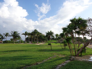 The temple ruins and beaches of Tulum and Ek Balam on the Yucatan Peninsula in Mexico