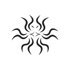 Squid tribal tattoo, vector design template element