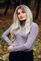 Obraz premium Hair style street fashion beautiful girl 