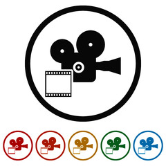 Camera ring icon, color set