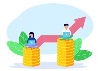 Illustration vector graphic cartoon character of business gender
