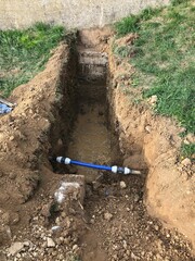 Durch Baggerarbeiten beschädigte Wasserleitung wurde repariert.