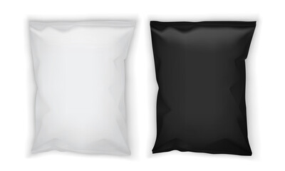 white and black paper packaging isolated on white background  mock up 