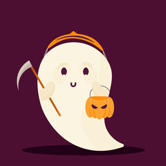 Halloween ghost cartoon